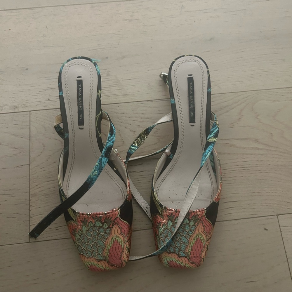 Zara Multicolor Strappy Heels